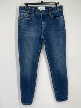 Current/Elliott Blue Skinny Jeans Quiet Luxury Minimalist Clean Girl Modern Y2K